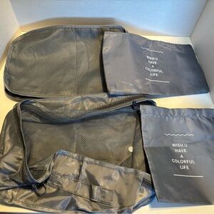 Set Of 5 Travel Packing Organizer Bags Gray Brand New Without Tag